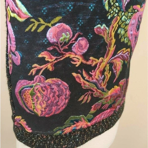 Anthropologie James Coviello Brocade & Knit Short Sleeve Top - Picture 5 of 9